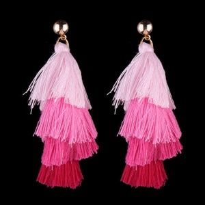 BOGOO 50% Ombre pink Tassel Earring!